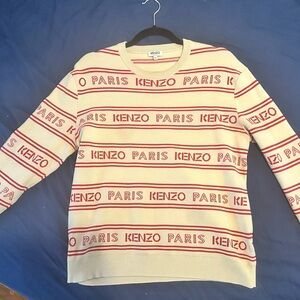 Kenzo Cream and Red Crewneck Sweater